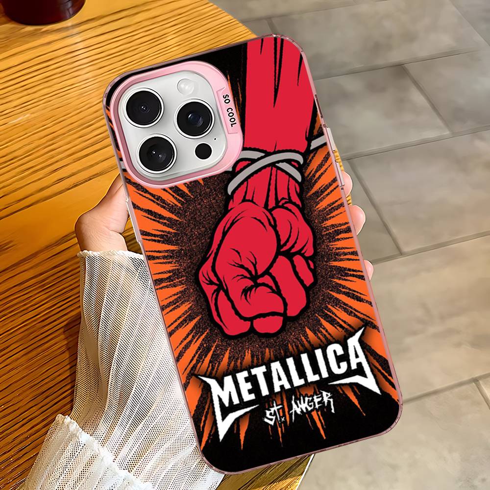 

M-Metallica Band Phone Case For IPhone 17 16 Plus Pro Max 15 14 13 12 11 Matte Colorful Covers iPhone 14