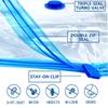 Vacuum Storage Bags, Extra Large Reusable Vacuum Sealer Bags with Double Zip Seal Travel Space Saver Bags for Clothes Bedding