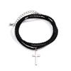 Layered Braided Statement Bracelet for Men Fashion Personality Black Cuff Ethnic Jewelry