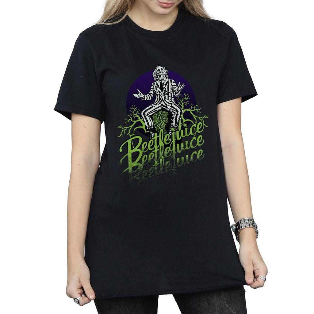 Beetlejuice Womens/Ladies Faded Pose Cotton Boyfriend T-Shirt