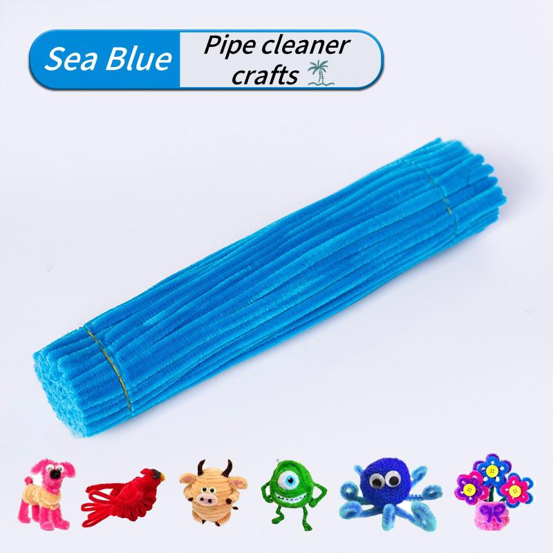 100 Pieces Pipe Cleaners Chenille Stem, Solid Color Pipe Cleaners Set for Pipe Cleaners DIY Arts Crafts Decorations