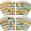 100 Stickers Of Scenic Posters From Various Countries, 4 Stickers Of Tourist Scenic Posters From Characteristic Cities Around The World