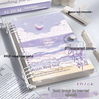 Refillable Transparent PVC Soft Cover B5/A5 Starry Sky Notebook