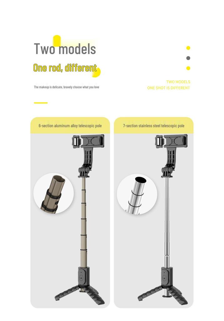 Q11 Bluetooth Selfie Stick & Tripod: Mobile Phone Remote Control, Multifunctional Aluminum Alloy Stand for Live Broadcasts.