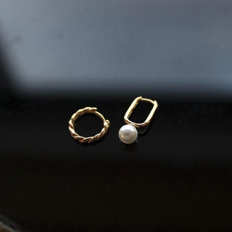 modernlike 14K gold-filled silver swallow point U-chain earrings