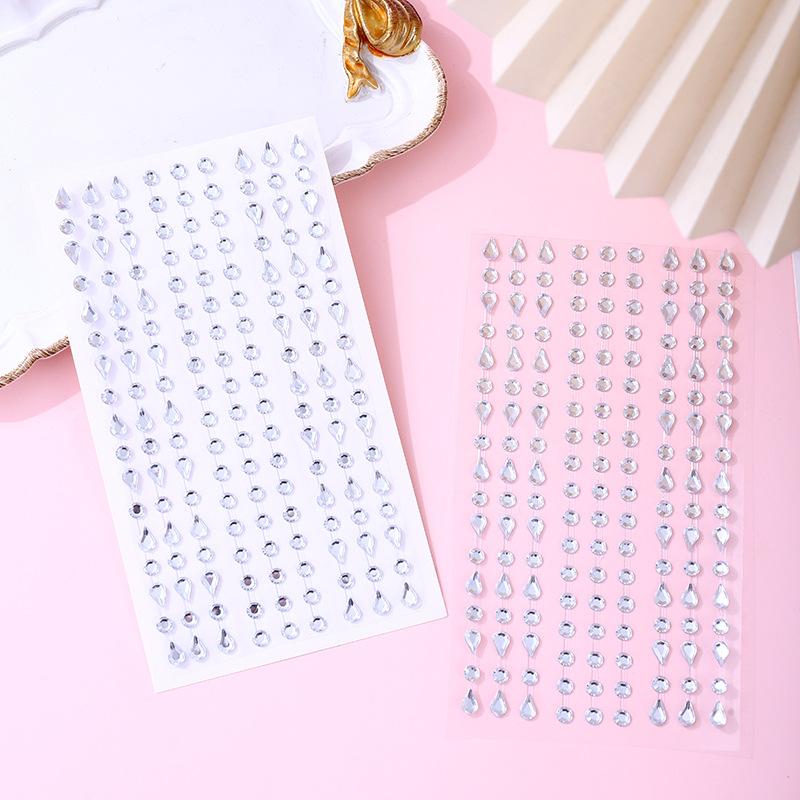 Diamond Crystal Tattoo Sticker Glitter Eyeliner Eyebrow Make Up Face Eyes Diamond Tattoos Rock Rhinestone 3D Eyeliner Stickers