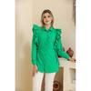 Women's Buttoned and Tied Frilly Hijab Tunic