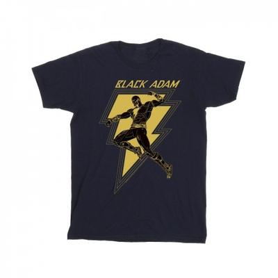 Boys Black Adam Golden Bolt Chest T-Shirt