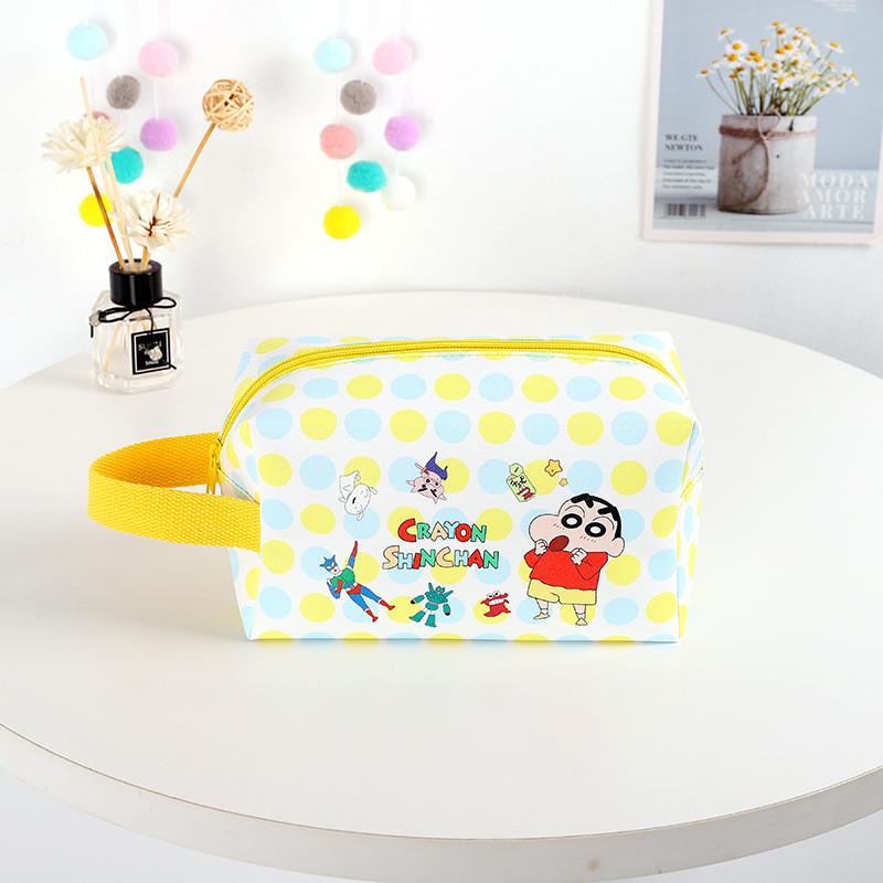Cute Cartoon Shin Chan Series Pu Stylish Makeup Bag For Students Travelers And