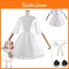 Spy×family Anya Forger Costume de Cosplay Tenue Robe Blanche