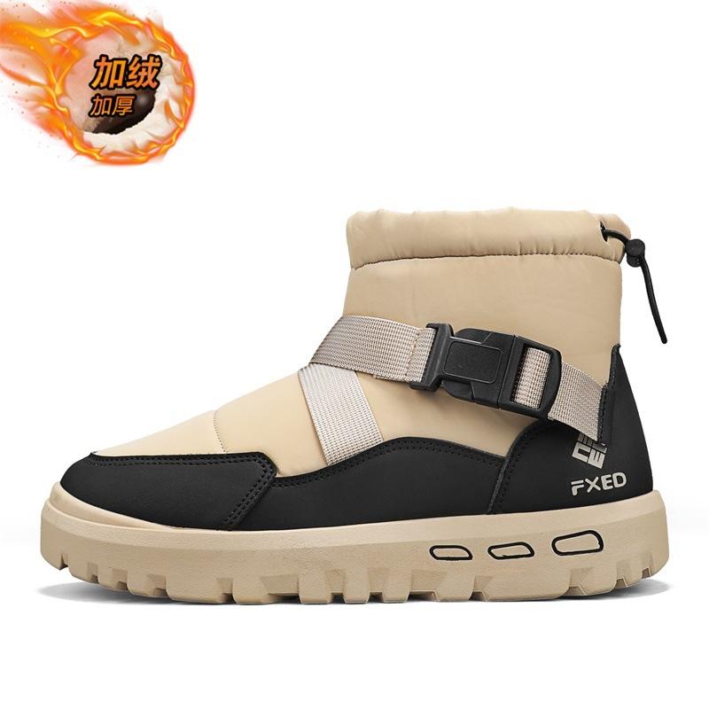 High-top snow boots winter new outdoor casual velvet thickened warm thick-soled non-slip cotton shoes