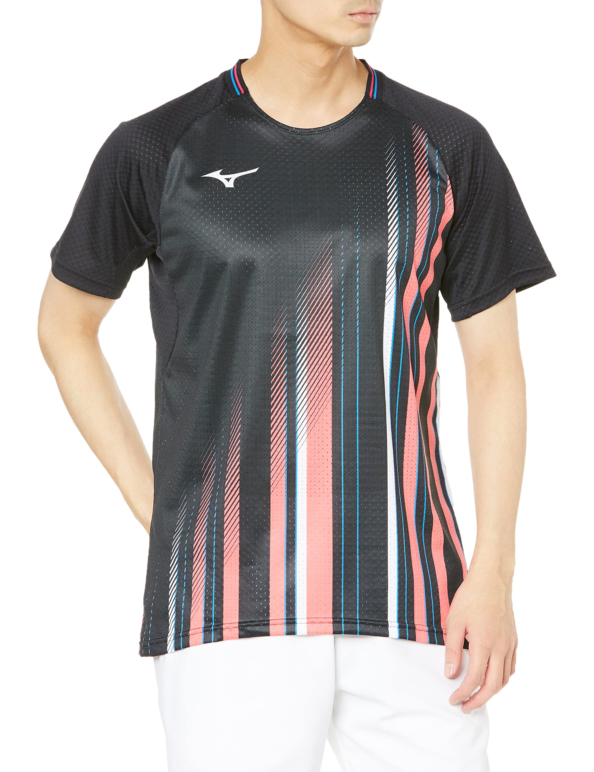 

Mizuno Dry Aeroflow Game Highly Dynamotion Size M Shirt, Breathable, Fit, Tennis/Badminton Wear, Black, (62JA2500) чёрный