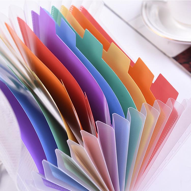 A6 Accordion File - 13 Pocket Multi-layer Folder with Buckle for Receipts and Documents