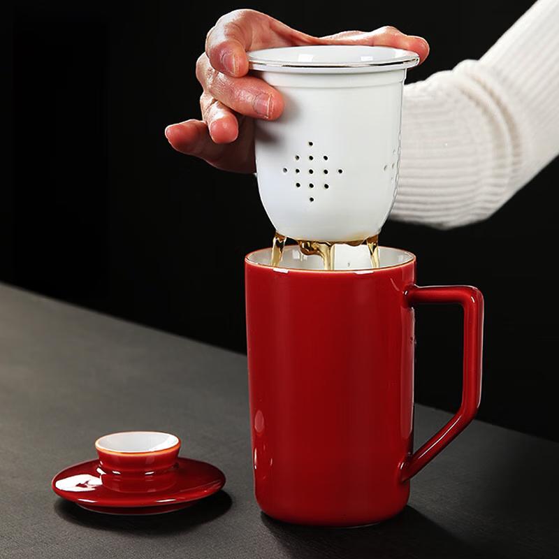 TLAKEHO Ceramic Tea Separation Brewing Cup