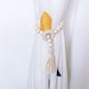 Tassel Beaded Wood Curtain Tie Suitable for Family Bohemian Lovers Wood Pastoral