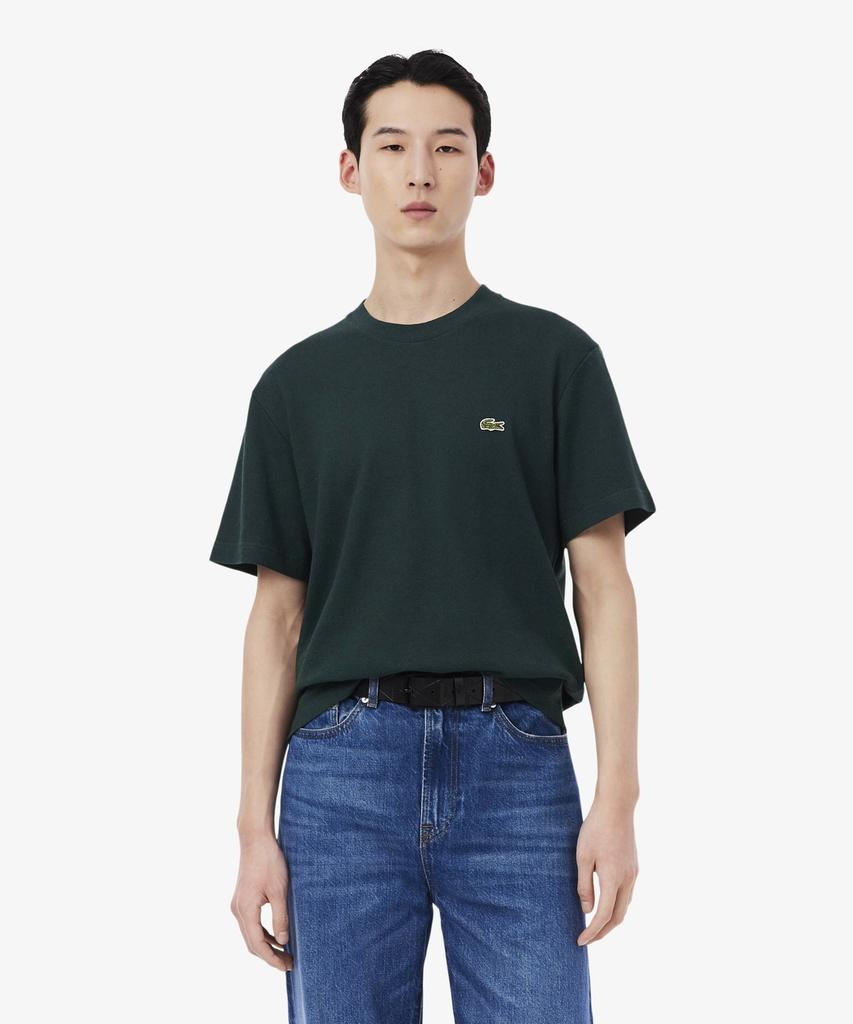LACOSTE Men'S Linen Blend Short Sleeve T-Shirt Th0629-56G Afk
