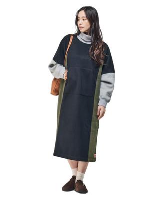 Cliff Mayer Medium Turtleneck with Fleece Lining and Heather Women's Dress, Black,