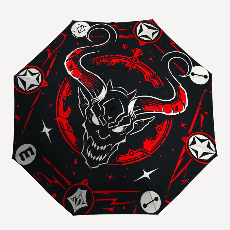 Demon Artwork- Automatic Umbrella,Suitable for Men and Women,Suitable for Birthdays, Christmas, Gifts for Fashion Lovers0951b