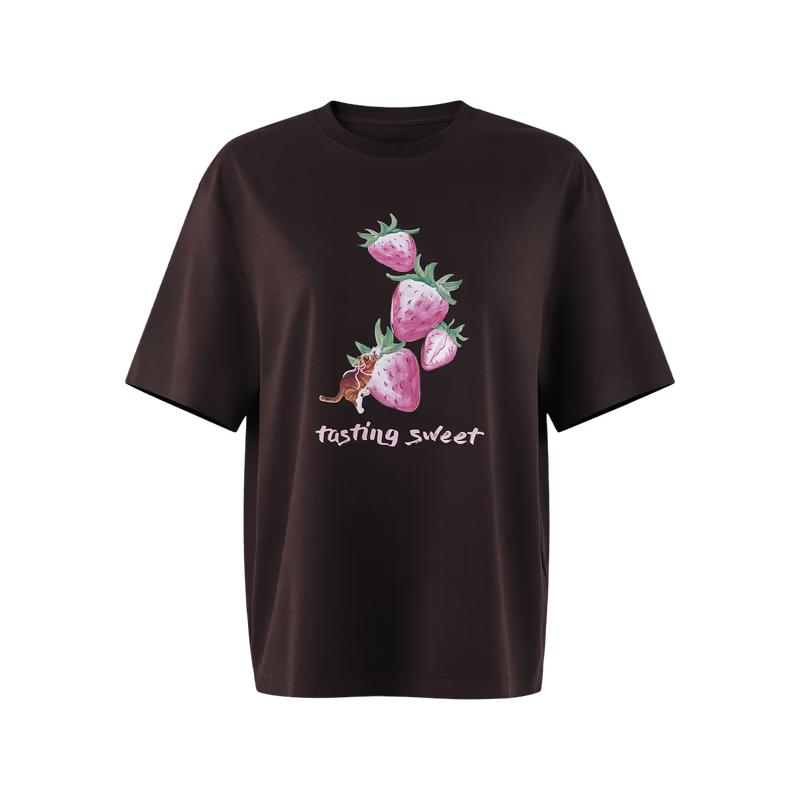 

Women s Retro Printed Drop-shoulder T-shirt L