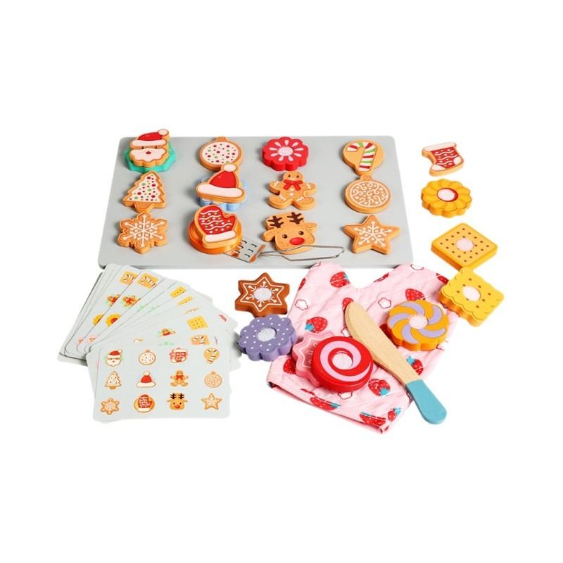 Kitchen Wooden Child Playset With Baking Cookies Parent Child Toy Interactive