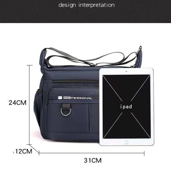 Mehrschichtige Brusttasche für Herren mit großem Fassungsvermögen und Seitentasche, lässige einzelne Schultertasche für Reisen und Outdoor-Aktivitäten