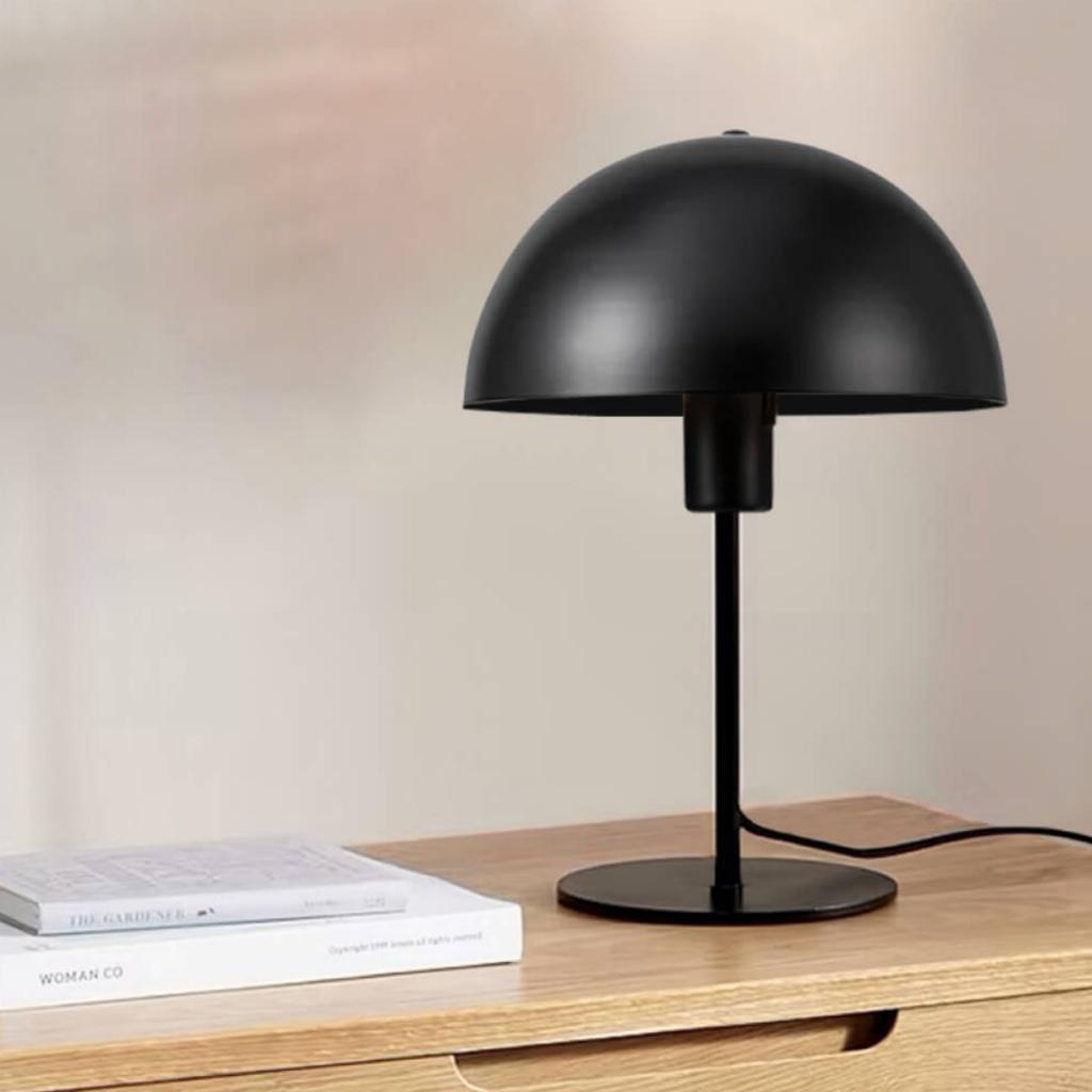 

New Yorker Metal Table Lamp Mushroom Headboard Black Lampshade Desk Lamp Banker