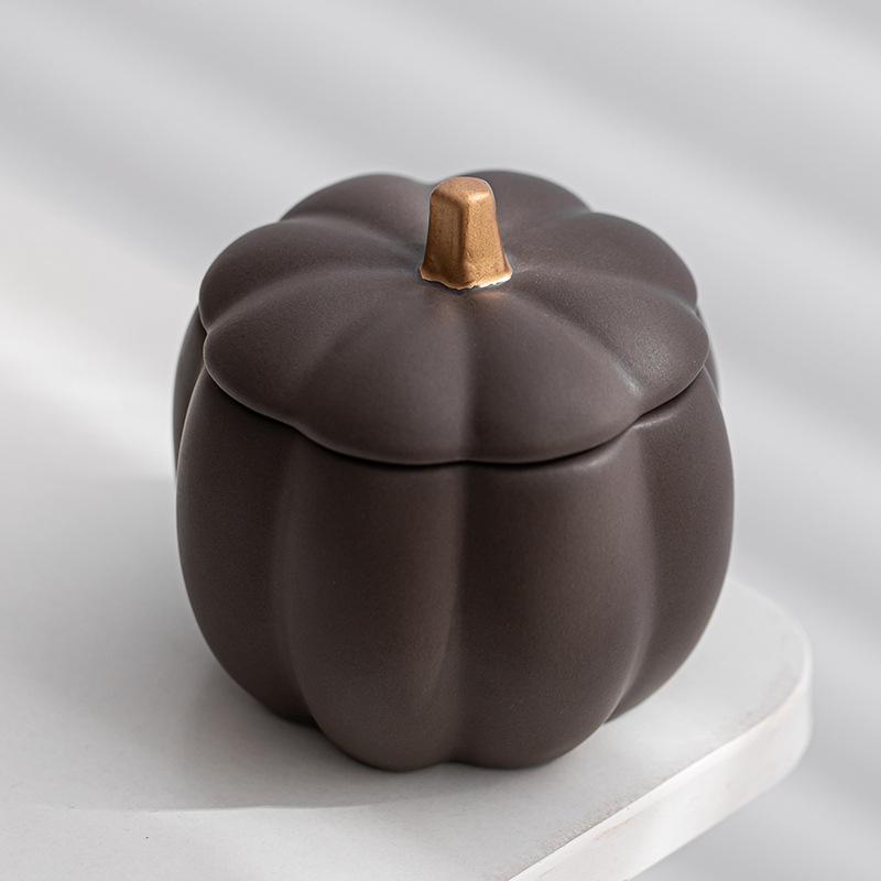 Ceramic Ornaments Pumpkin Candle Cups Candle Jars Candle Holders Home Decoration Ornaments Gifts American Pumpkin Bowls Utensils