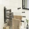 Porte-serviettes en métal mural Pivotant Suspendu Avec Crochet Gain de Place Barreaux à Serviettes Accessoire de Rangement pour Salle de Bain Maison