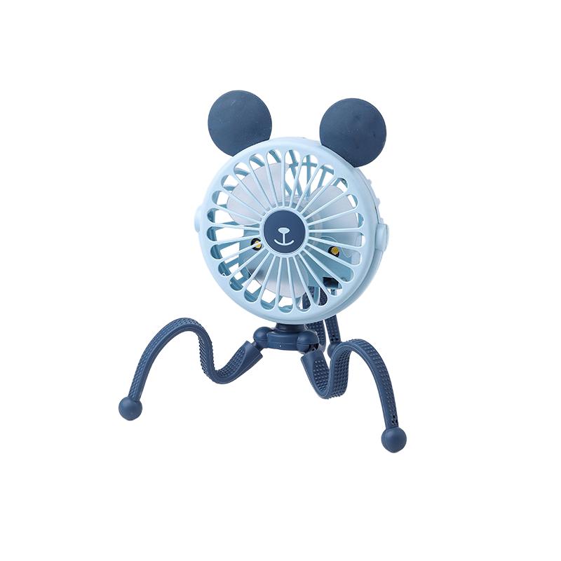 Portable Stroller Fan USB Rechargeable – Flexible Tripod Clip Fan for Baby Stroller, Car Seat, Desk, Quiet Mini Personal Fan