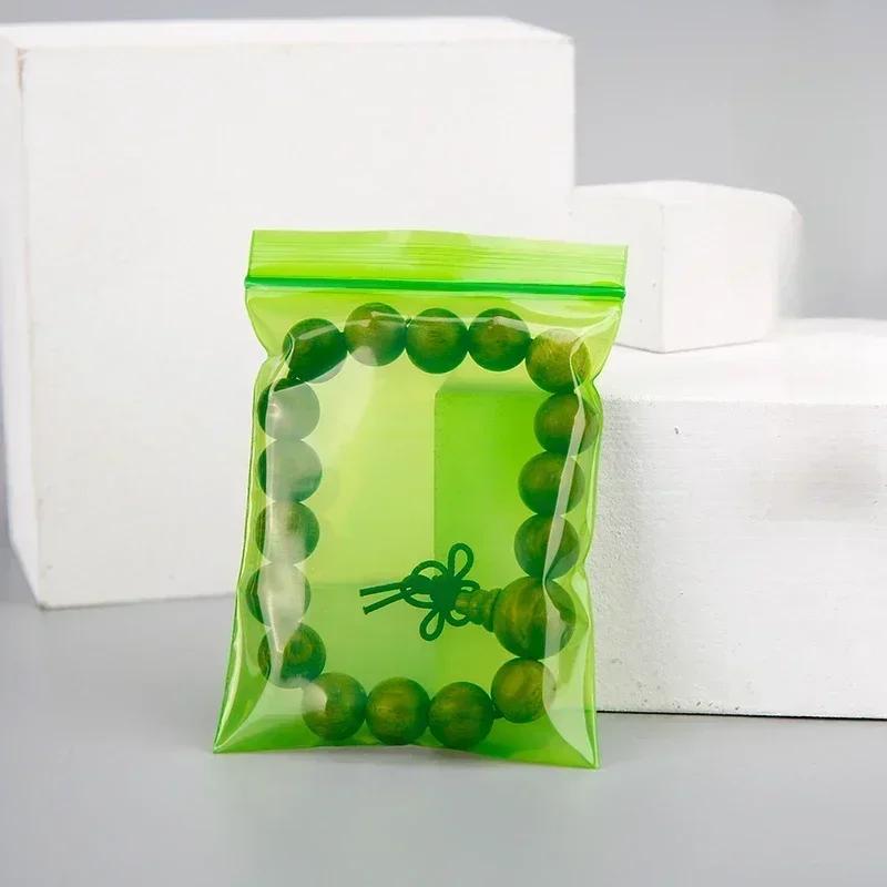 500pcs Colour Trumpet Self Sealing Bag Mini Transparent Thick Jewelry Packaging Bags Plastic Packing Storage Zipper Sealing Bag