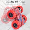 Doppelseitiges Flip-Stunt-Auto-Spielzeug mit vier Rädern und Trägheitsantrieb, LKW-Spielzeug für drinnen und draußen, Graffiti-Geländewagen-Spielzeug, Geschenke für Kleinkinder, Jungen und Mädchen