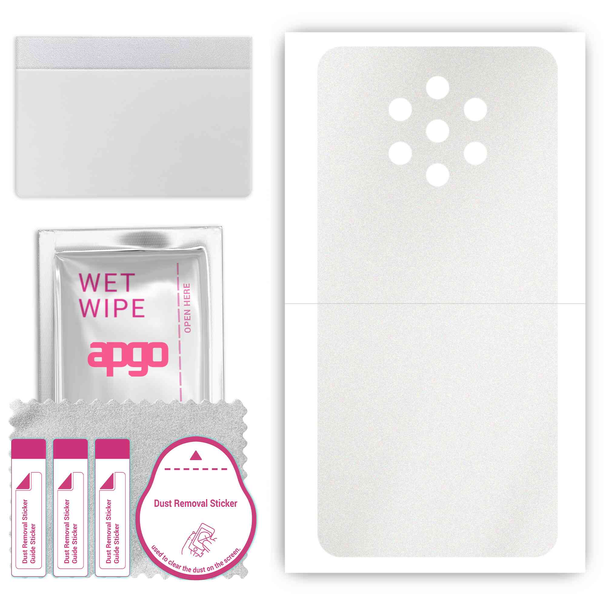 

apgo Protective Skin Sticker for the back compatible with Nokia 9 PureView, Wrap Film, Foil, Vinyl - Pattern Matte Transparent