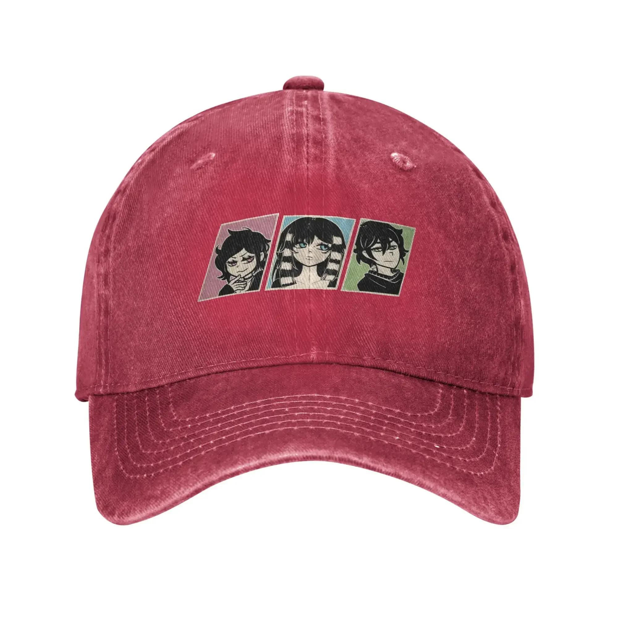 

Cosplay Games The Coffin of Andy and Leyley Family Fashion Retro Cowboy Washed Baseball Caps Unisex Denim Hat Hip Hop Trucker Cap One Size