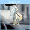 Contemporary Acrylic White Horse Car Charm Exceptional Interior Ornament For Vehicles