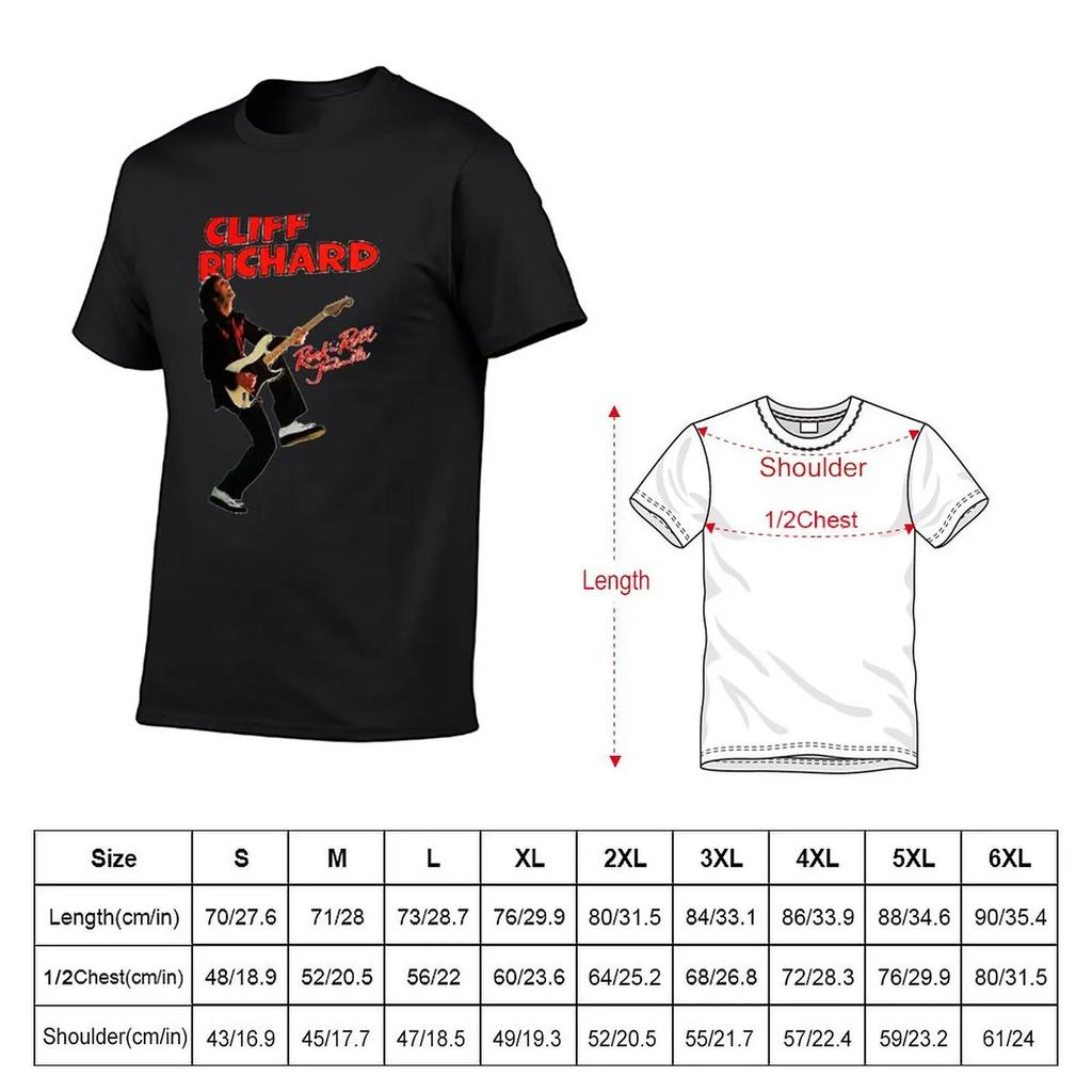 T-Shirt Cliff Richard magliette grafiche personalizzate t-shirt grafica oversize uomo