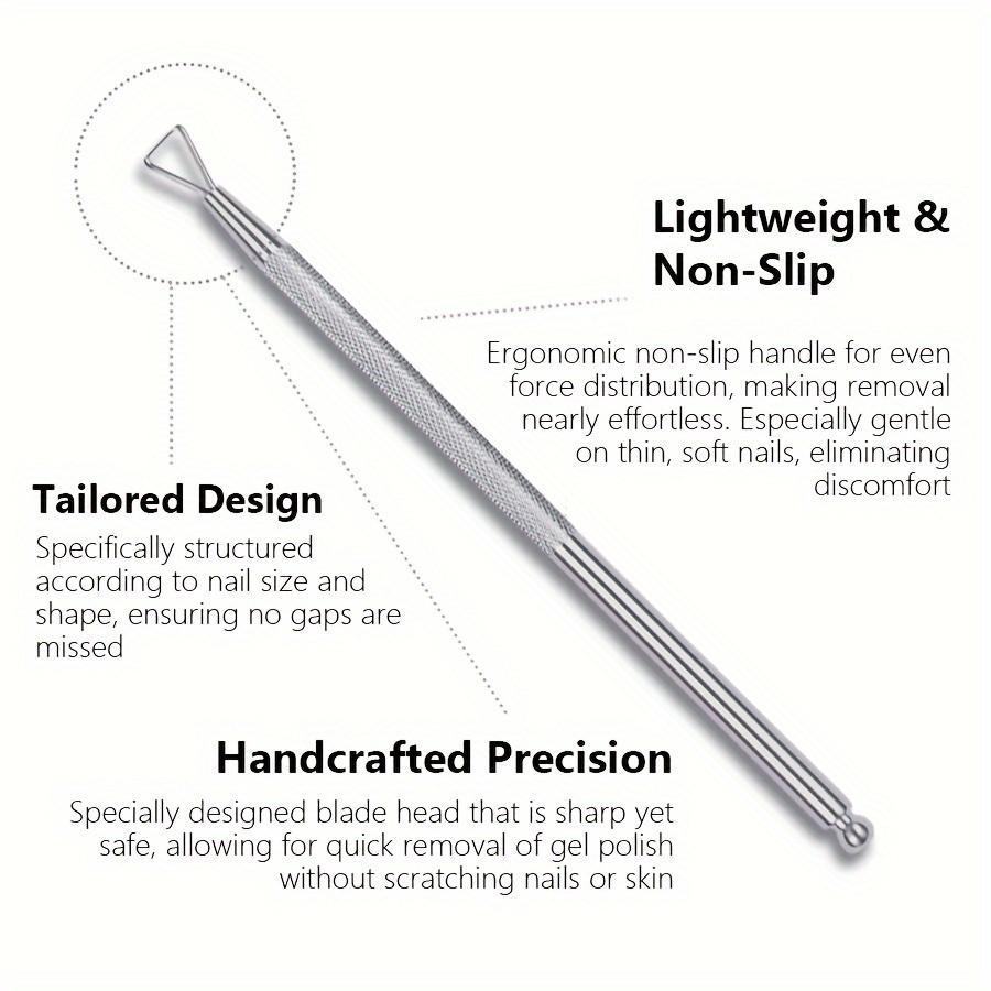 2Pcs Double-Ended Nail Polish Removal Tool Set Cuticle Pusher Dead Skin Removal Multi-Functional Manicure Tool