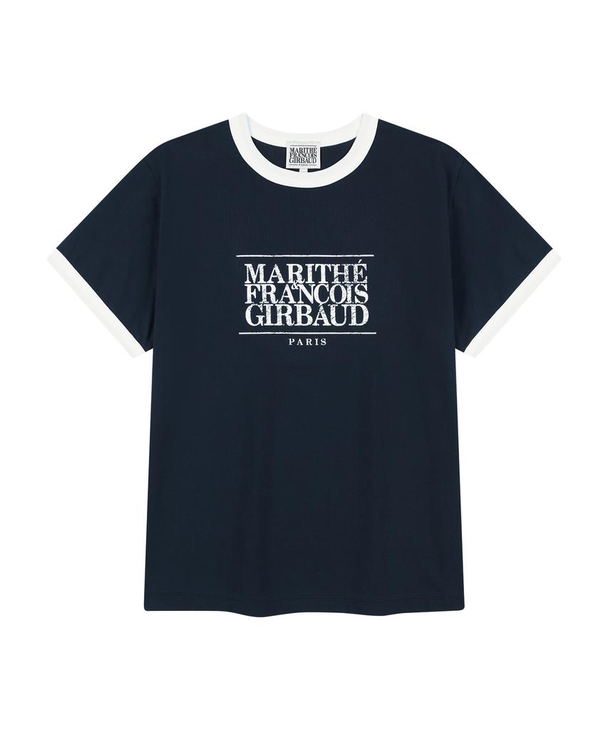 Malittepeulangsowajeobeo Aerocool Crack Classic Logo Ringer Tee Navy