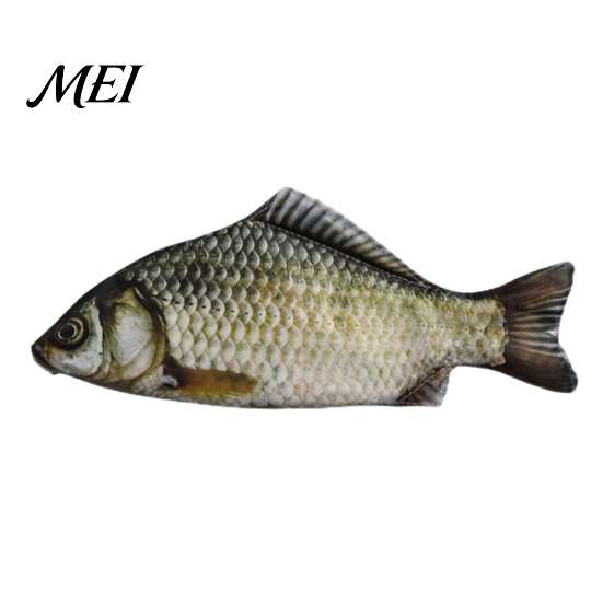 Lustiges Federmäppchen, Realistisches Karauschen-Mäppchen, 3D-Bionischer Fischform-Schreibwarenbeutel, Großer Reißverschluss-Organizer, für Schüler und Büro
