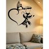 Metal Wall Art Heart with Flowers Gift for Bedroom Living Room Valentine