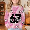 T-shirt d'été pour enfants à manches longues imprimé 3D Mode Polyvalent Respirant Tendance Décontracté