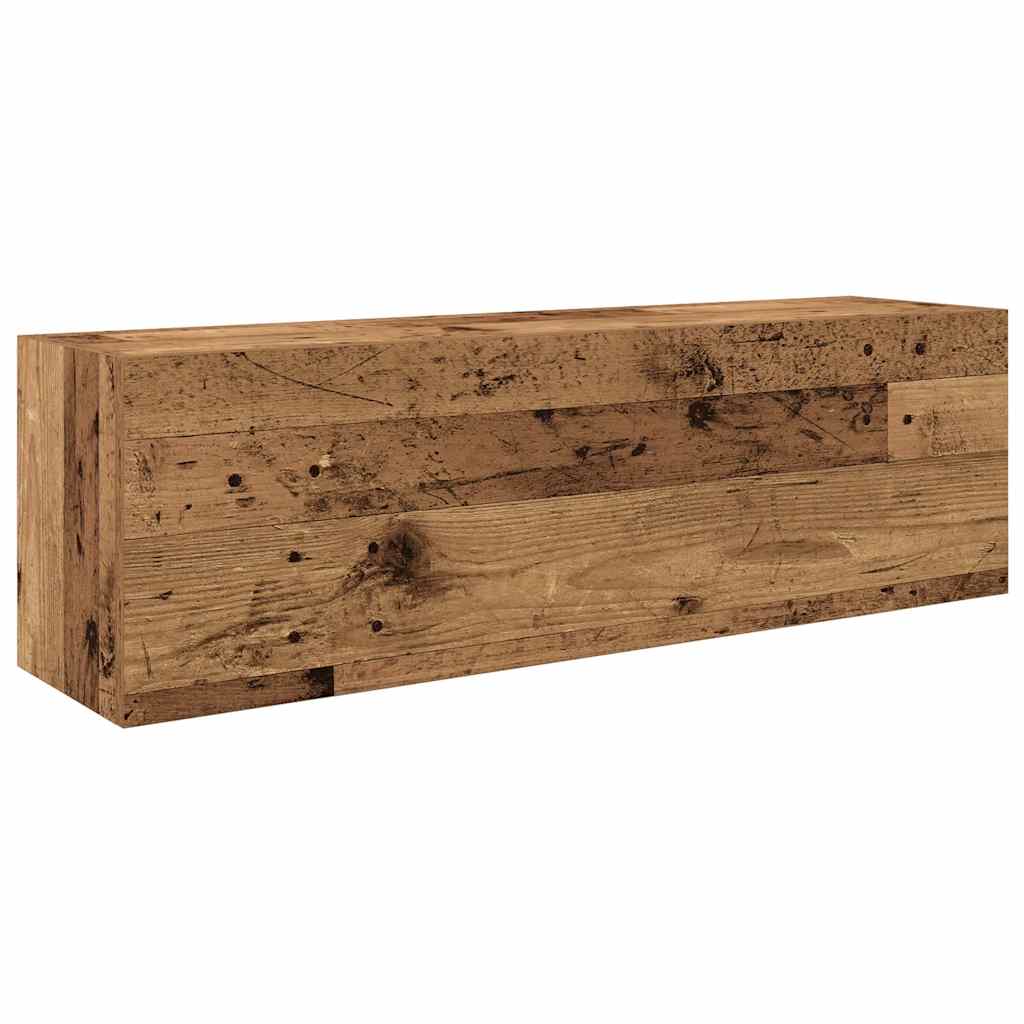 Bathroom Wall Cabinet Reclaimed Wood Look 100x25x30 cm Engineered Wood