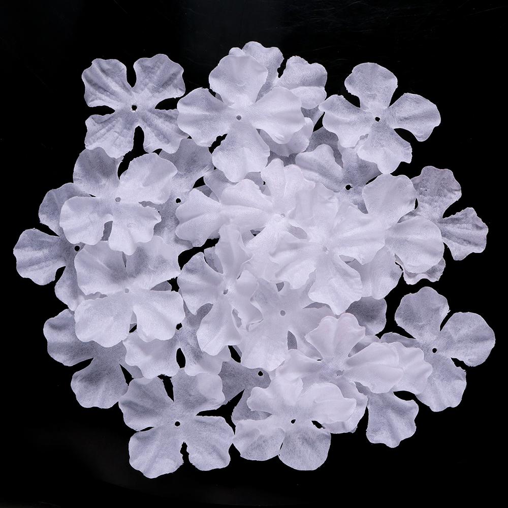 60Pcs Artificial Flower Head for Crafts Headwear Home Wedding Decoration Scrapbooking Clothing Sewing Fake Flowers Accessories