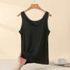 Plus Size L to 4XL Bra Padded Tank Tops Women's Lace Trim Camisole Bralette Casual Daily Layering Underwear  Sleeveless Tee Tops