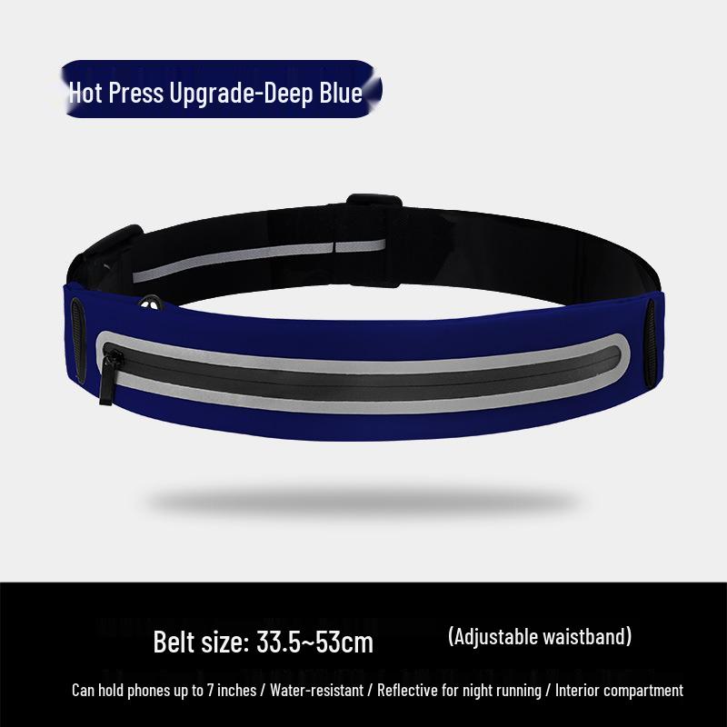 Unisex Waterproof Reflective Running Waist Bag - Large Capacity, Multifunctional, Close-fitting for Outdoor Sports & Cycling.