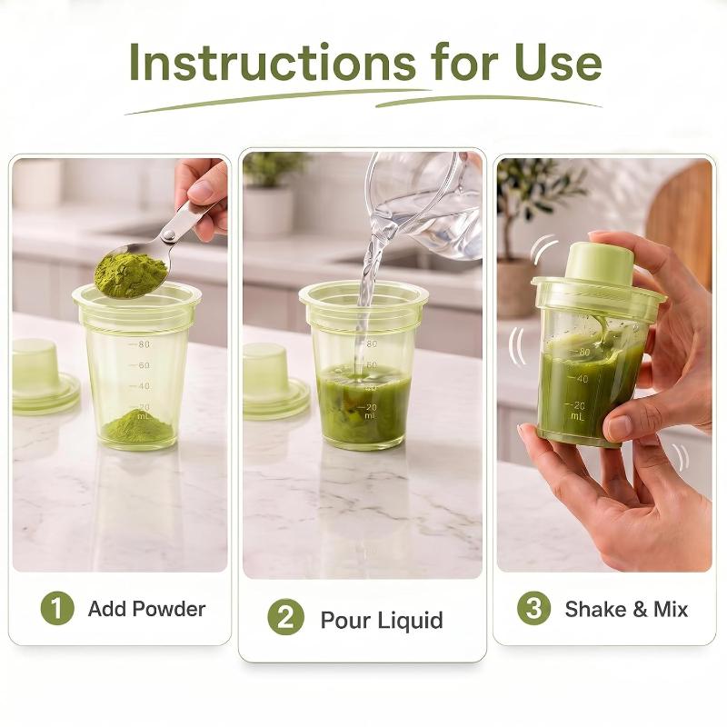 1/3 stk Let at ryste 200 ml Matcha Bryggeflaske Bærbar Te Flaske Mini Matcha Ryster Til Daglig Brug