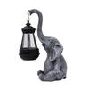 JYL TS/005,Solar Resin Elephant Animal Figurine Light for Outdoor Lawn and Home Garden Decorative Ornament