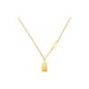 Exquisite 18K Gold Plated Small Gold Bar Necklace for Women – Non-Fading Titanium Steel Sweater Chain