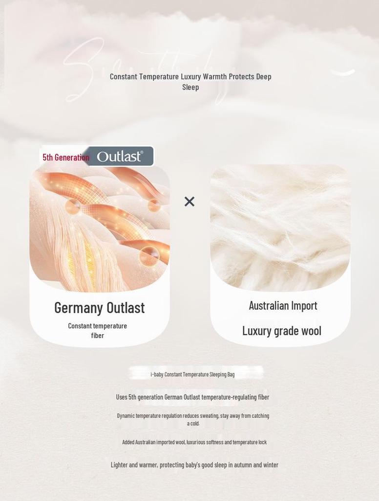 iBaby Wool Baby Sleeping Bag - Autumn/Winter Anti-Kick Quilt