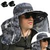 Solar Fan Hat with Neck Flap USB Rechargeable UV Dual Cooling Fan Fishing Hat Foldable Men Women Fisherman Hiking Mou