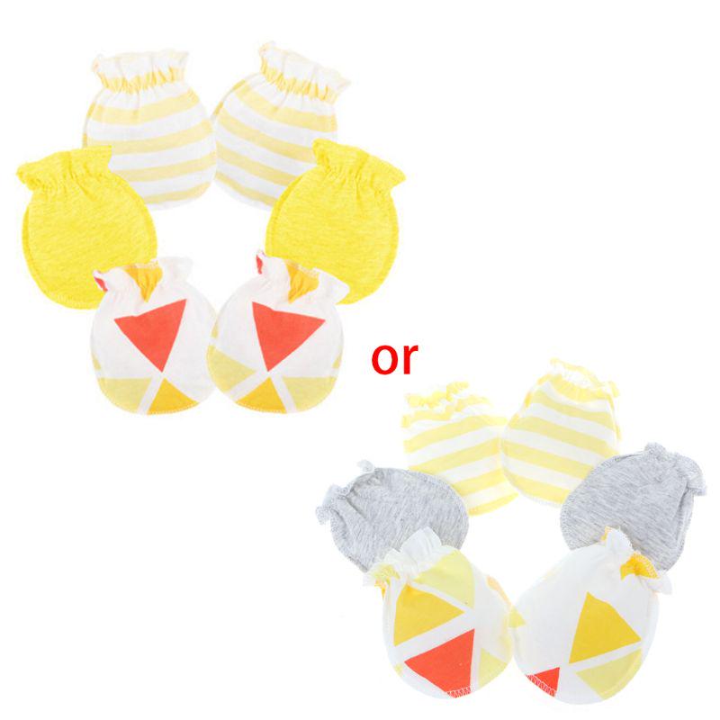 3Pairs Fashion Baby Anti Scratching Gloves Newborn Protection Face Cotton Scratch Mittens